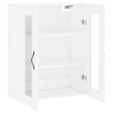 Armoire murale blanc brillant 69,5x34x90 cm bois d'ingénierie