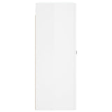 Armoire murale blanc brillant 69,5x34x90 cm bois d'ingénierie