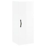 Armoire murale blanc brillant 34,5x34x90 cm bois d'ingénierie