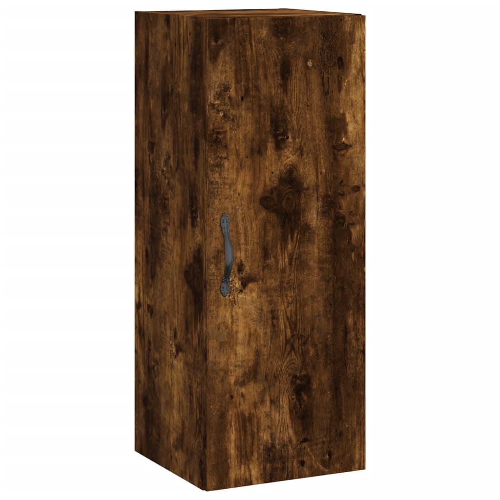 Armoire murale chêne fumé 34,5x34x90 cm bois d'ingénierie