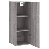 Armoire murale sonoma gris 34,5x34x90 cm bois d'ingénierie