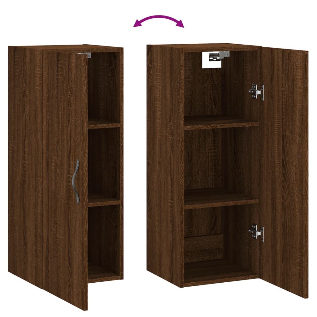 Armoire murale chêne marron 34,5x34x90 cm bois d'ingénierie