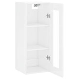 Armoire murale blanc brillant 34,5x34x90 cm