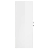 Armoire murale blanc brillant 34,5x34x90 cm