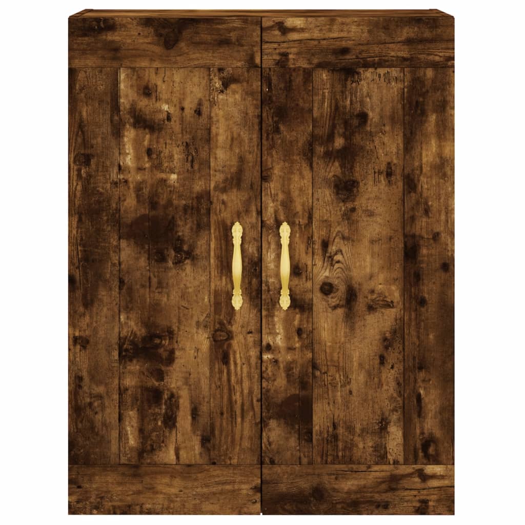 Armoire murale chêne fumé 69,5x34x90 cm bois d'ingénierie