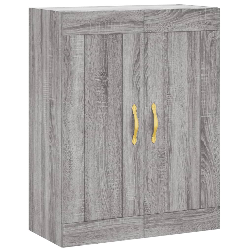 Sonoma gray wall cabinet 69.5x34x90 cm engineered wood