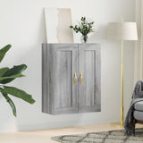 Sonoma gray wall cabinet 69.5x34x90 cm engineered wood