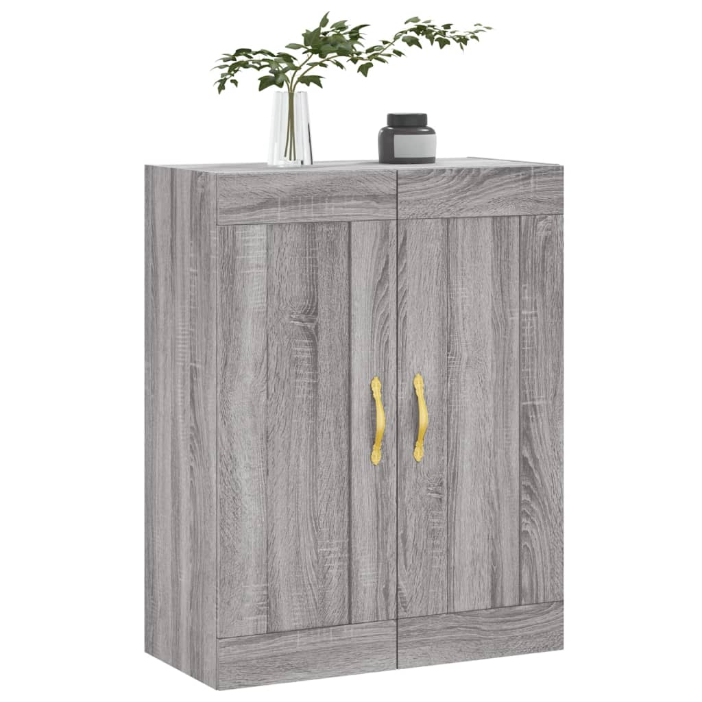 Sonoma gray wall cabinet 69.5x34x90 cm engineered wood