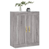 Sonoma gray wall cabinet 69.5x34x90 cm engineered wood