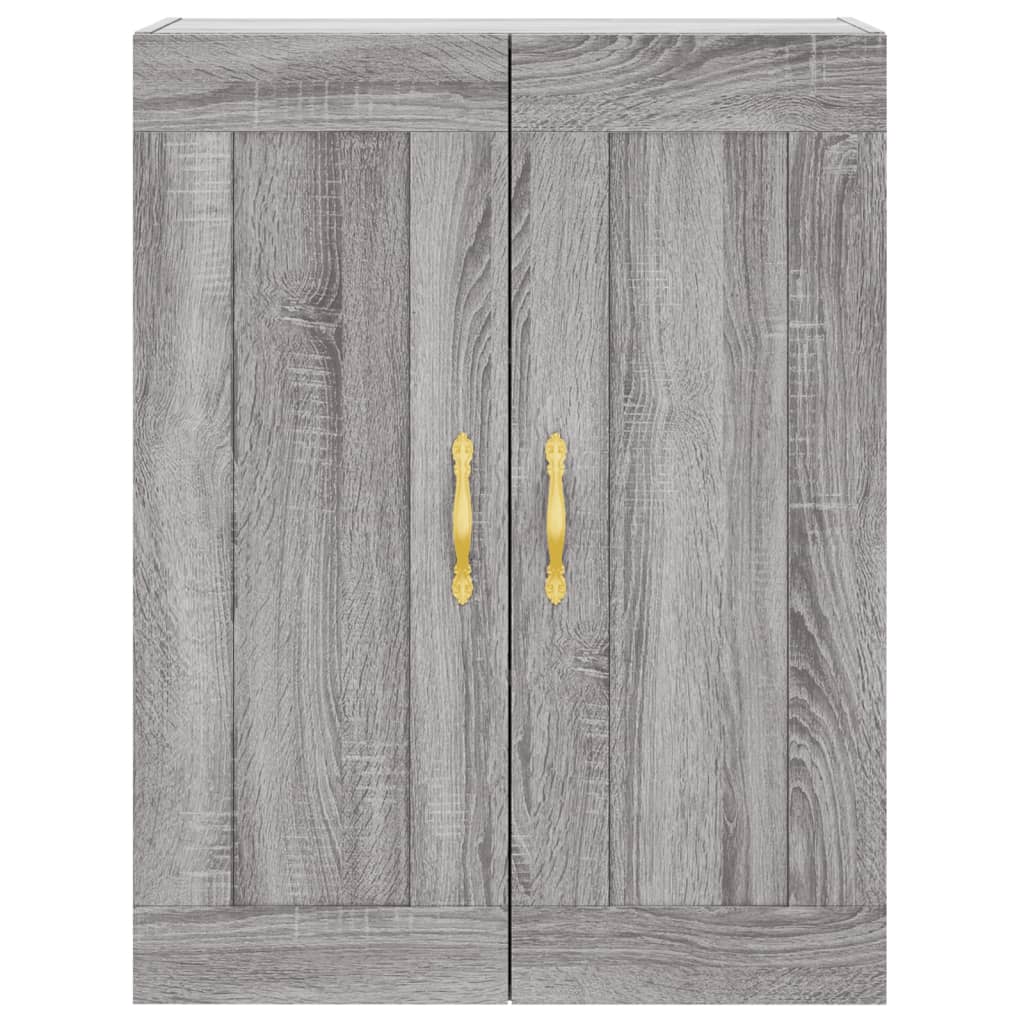 Sonoma gray wall cabinet 69.5x34x90 cm engineered wood