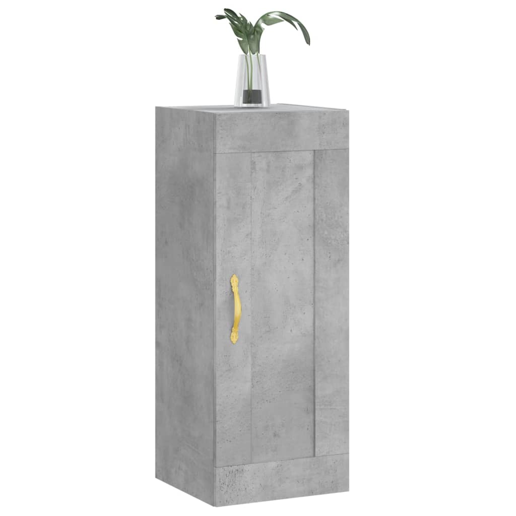 Armoire murale gris béton 34,5x34x90 cm bois d'ingénierie