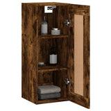 Wandschrank aus geräucherter Eiche, 34,5 x 34 x 90 cm, Holzwerkstoff