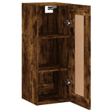 Wandschrank aus geräucherter Eiche, 34,5 x 34 x 90 cm, Holzwerkstoff