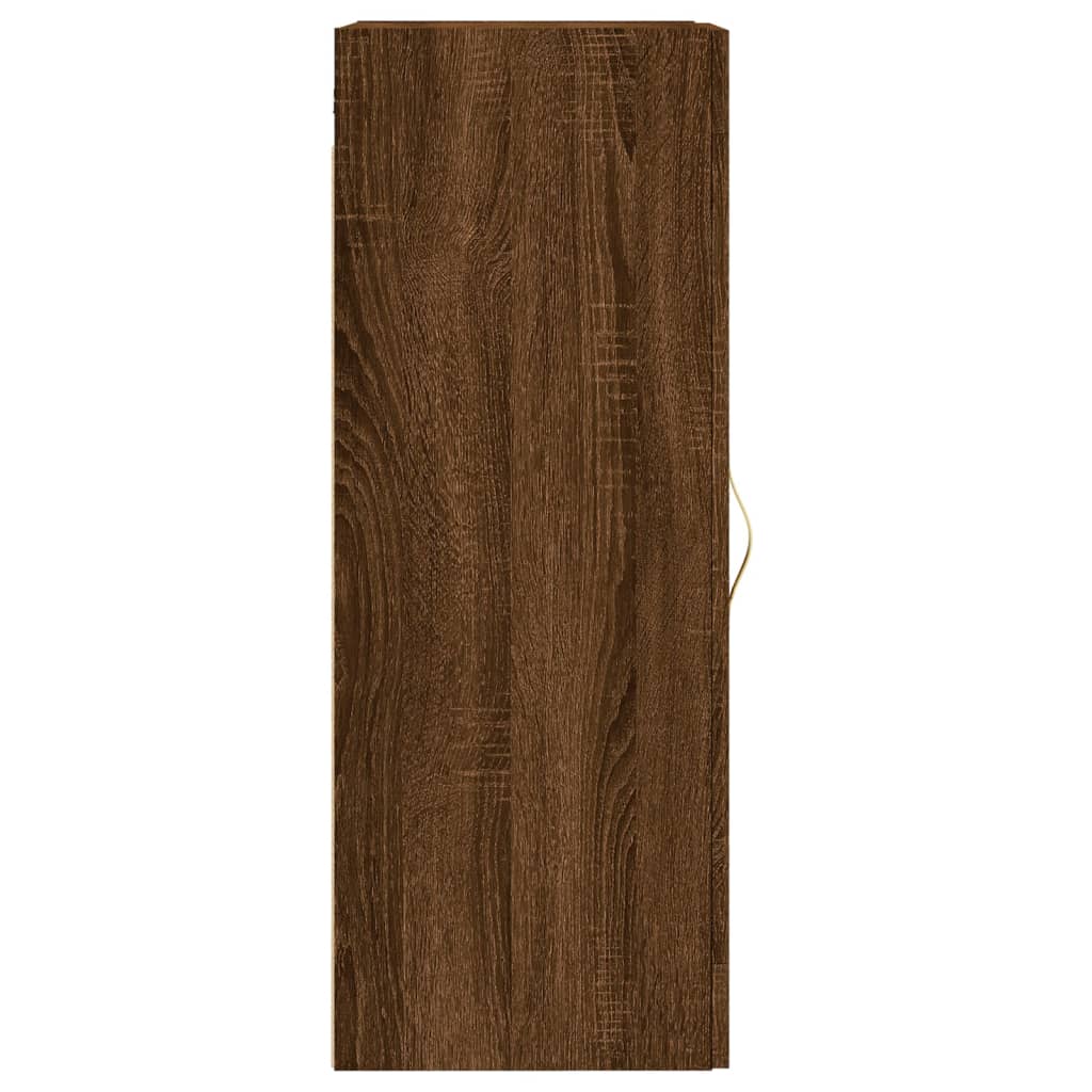 Wandschrank aus brauner Eiche, 34,5 x 34 x 90 cm, Holzwerkstoff