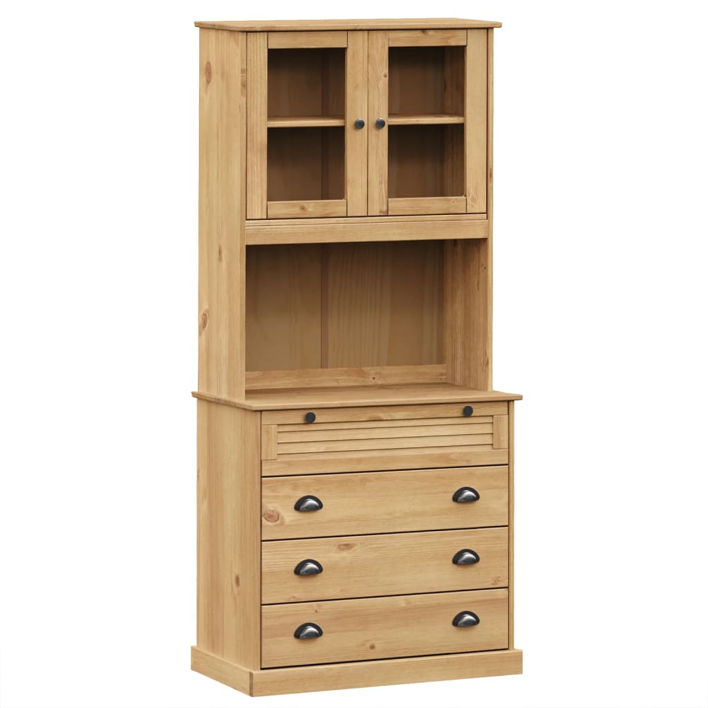 Buffet haut VIGO 80x40x176 cm bois massif de pin