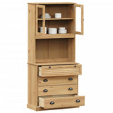 Buffet haut VIGO 80x40x176 cm bois massif de pin