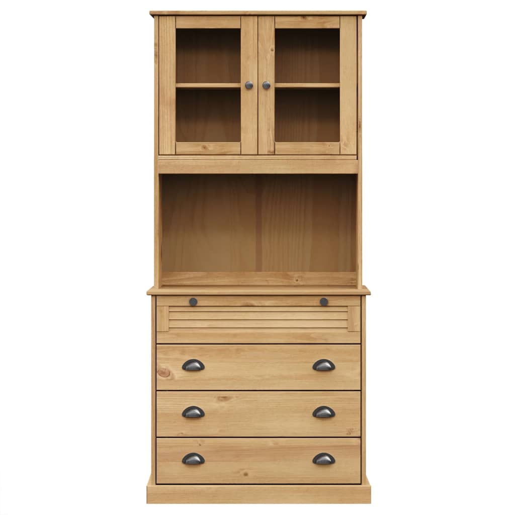 Buffet haut VIGO 80x40x176 cm bois massif de pin