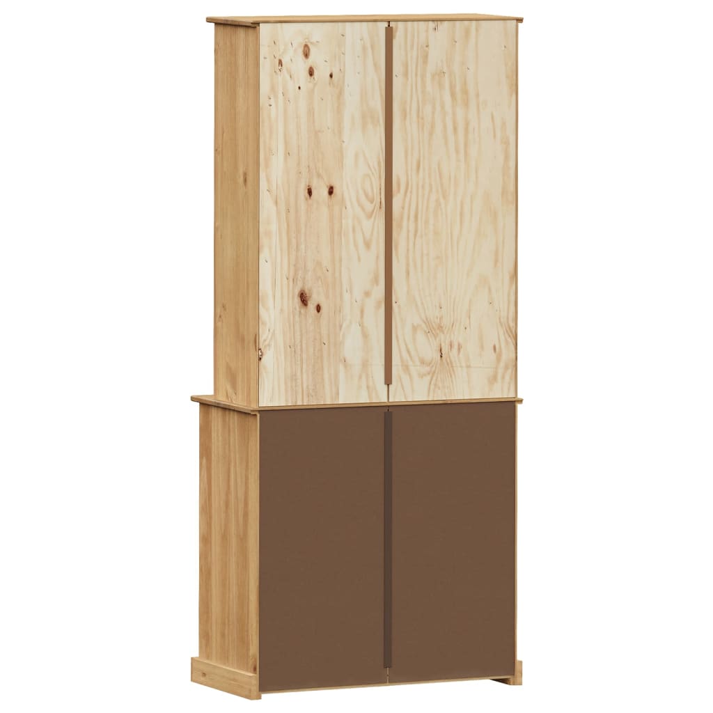 Buffet haut VIGO 80x40x176 cm bois massif de pin