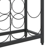 95-bottle black bottle rack 54x18x200cm wrought iron