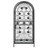 33-bottle black bottle rack 45x36x100 cm wrought iron