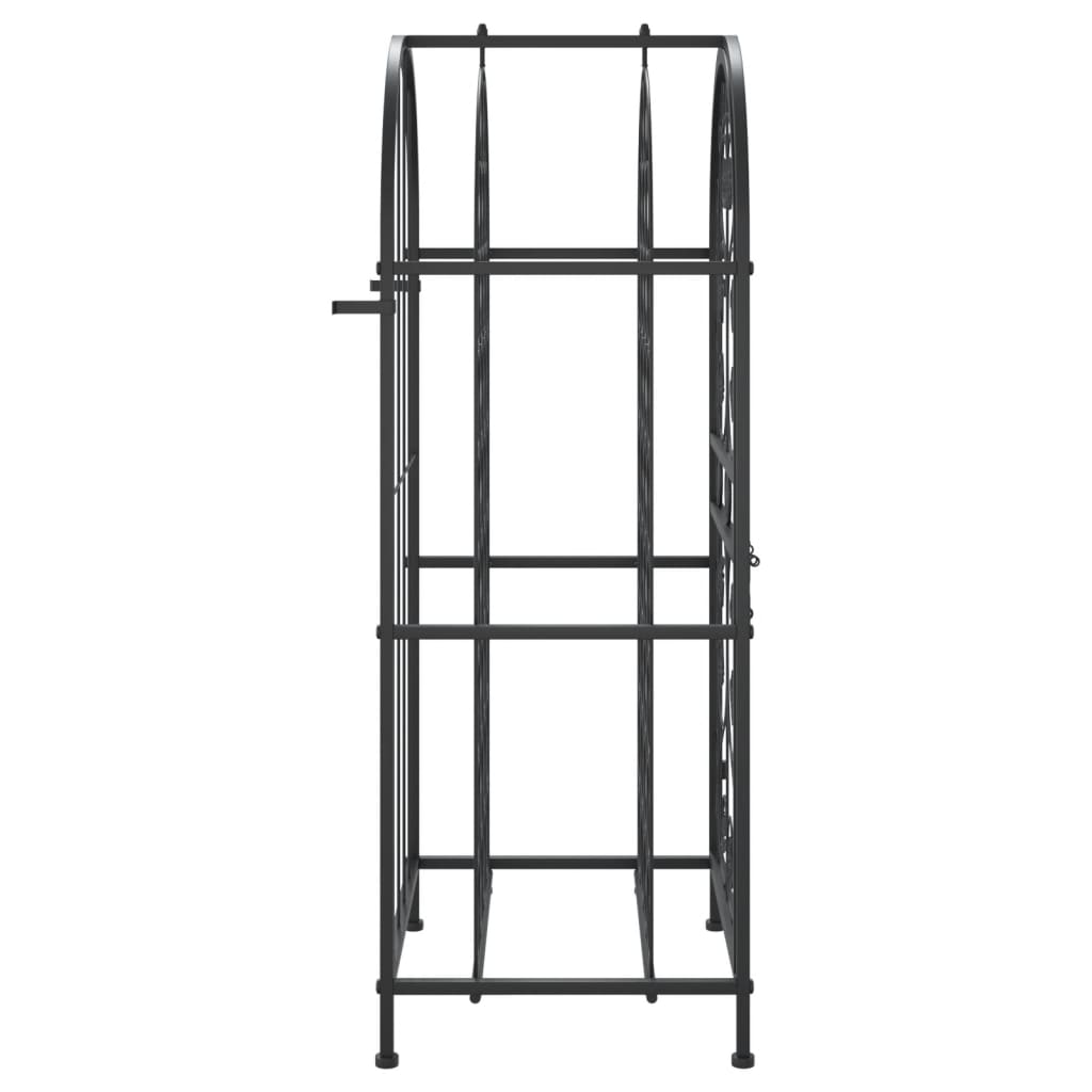 33-bottle black bottle rack 45x36x100 cm wrought iron