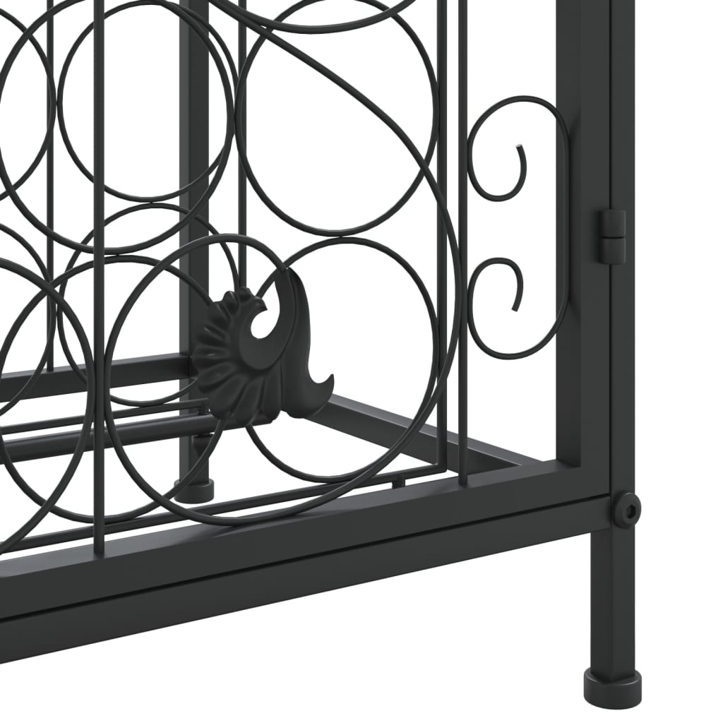 33-bottle black bottle rack 45x36x100 cm wrought iron