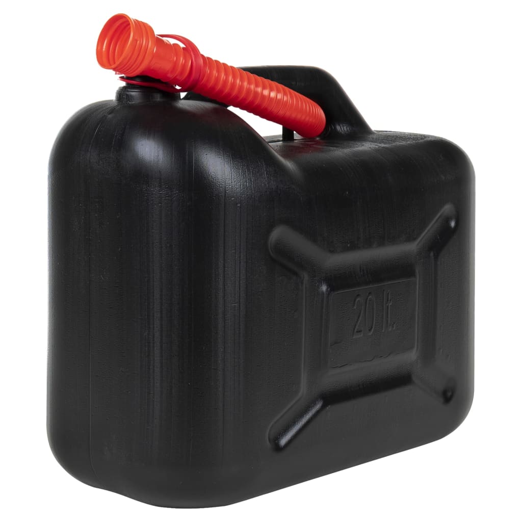 Bidon de carburant avec bec flexible 3 pcs noir 20 L plastique