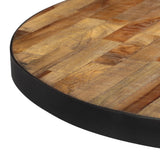 Table basse ronde Ø55x40 cm teck de récupération massif