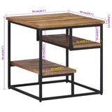 Beistelltisch 50x50x50 cm aus massivem recyceltem Teakholz