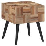 Beistelltisch 40x40x45 cm aus massivem recyceltem Teakholz