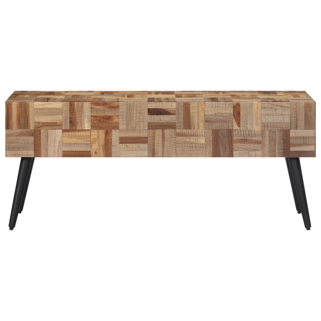 Banc 110x35x45 cm teck massif récupéré