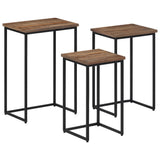 Tables basses gigognes 3 pcs bois massif de teck