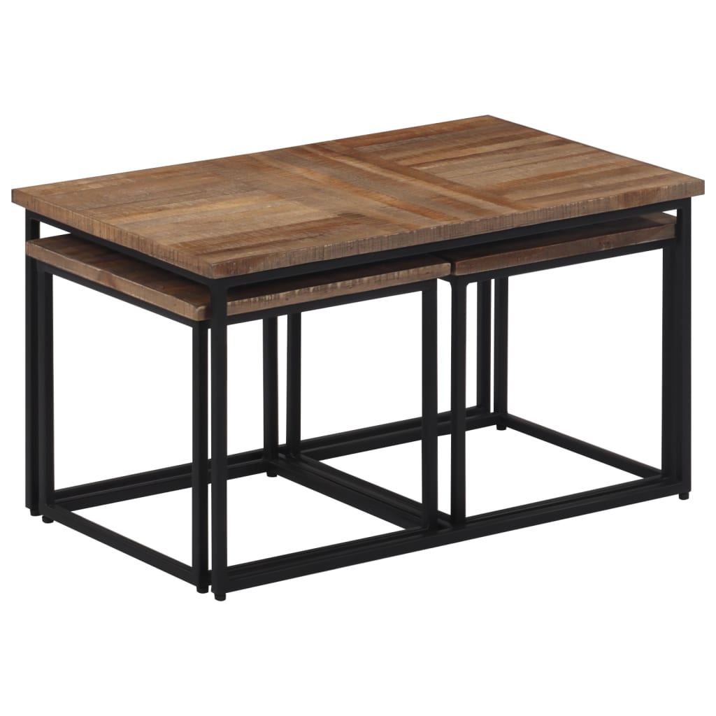 Nesting Coffee Tables 3 pcs Solid Teak Wood