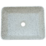 Vasque à poser gris/bleu rectangulaire 46x35,5x13 cm céramique