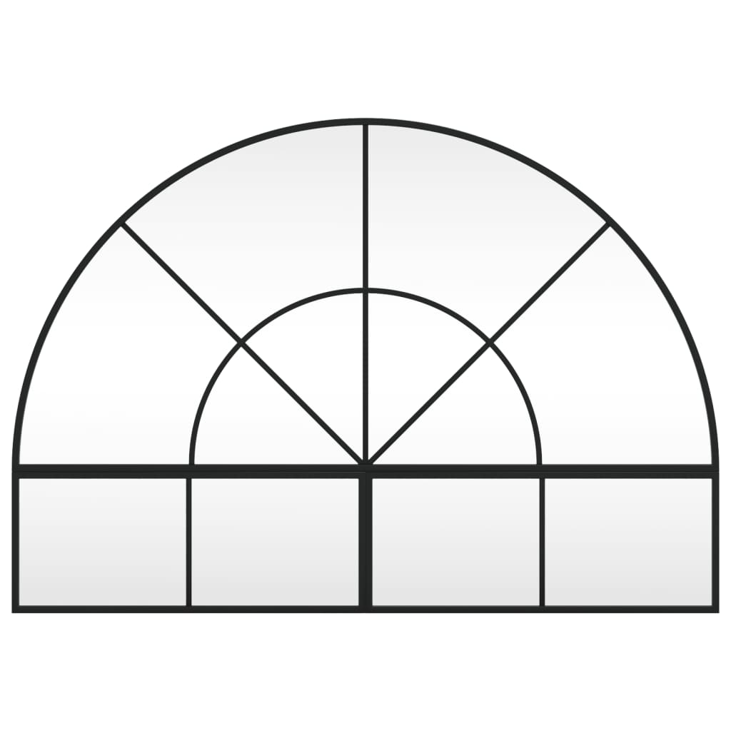 Schwarzer Wandspiegel 100x70 cm Eisenbogen