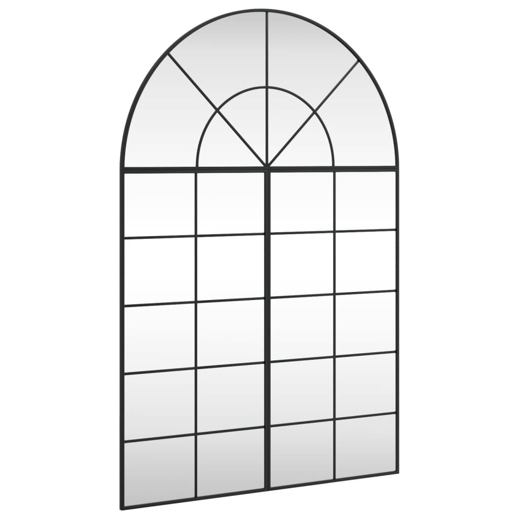 Miroir mural noir 100x150 cm arche fer