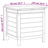 Boîte de rangement de jardin blanc bois massif de sapin