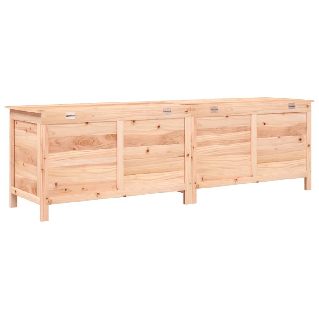 Garden storage box 198.5x50x56.5 cm solid fir wood