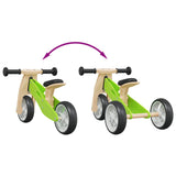 Vélo d'équilibre pour enfants 2-in-1 vert