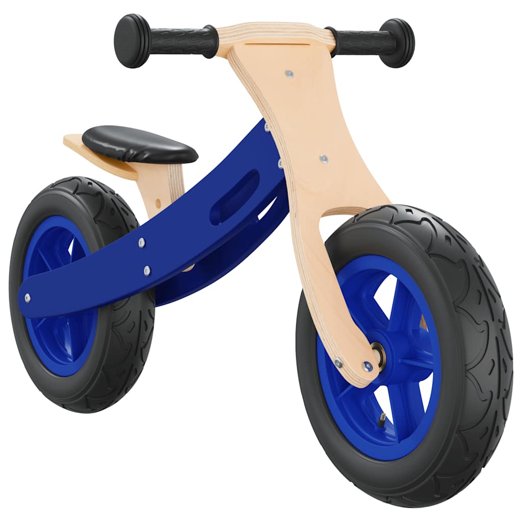 Vélo d'équilibre pour enfants avec pneus pneumatiques bleu