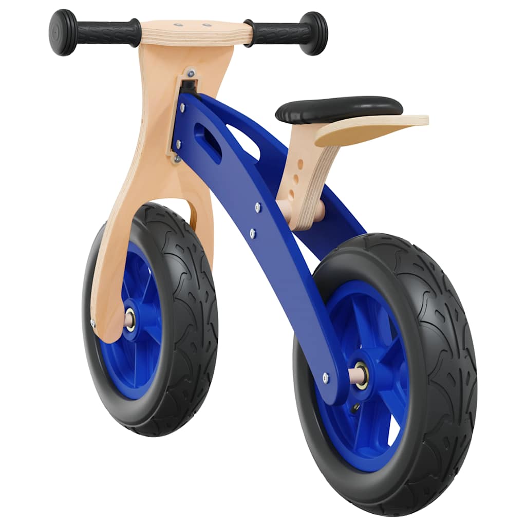 Vélo d'équilibre pour enfants avec pneus pneumatiques bleu