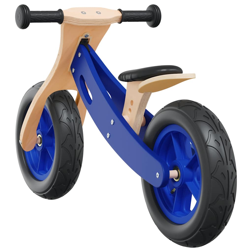 Vélo d'équilibre pour enfants avec pneus pneumatiques bleu