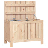 Garten-Aufbewahrungsbox 76 x 42,5 x 54 cm, massives Kiefernholz