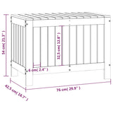 Garten-Aufbewahrungsbox 76 x 42,5 x 54 cm, massives Kiefernholz