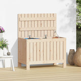 Garten-Aufbewahrungsbox 76 x 42,5 x 54 cm, massives Kiefernholz