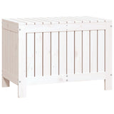 Boîte de rangement de jardin Blanc 76x42,5x54 cm Bois de pin