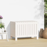 Boîte de rangement de jardin Blanc 76x42,5x54 cm Bois de pin