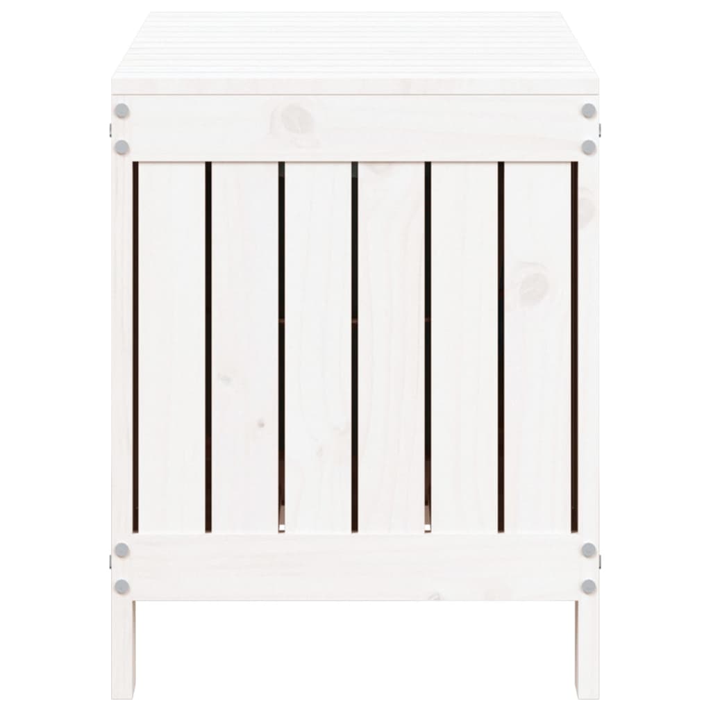 Boîte de rangement de jardin Blanc 76x42,5x54 cm Bois de pin