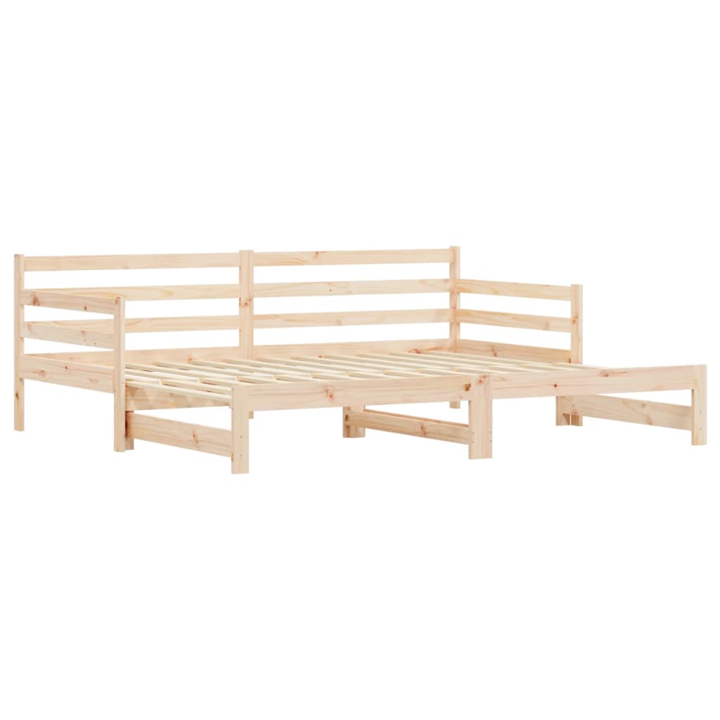 Lit de jour et lit gigogne sans matelas 90x200 cm bois massif