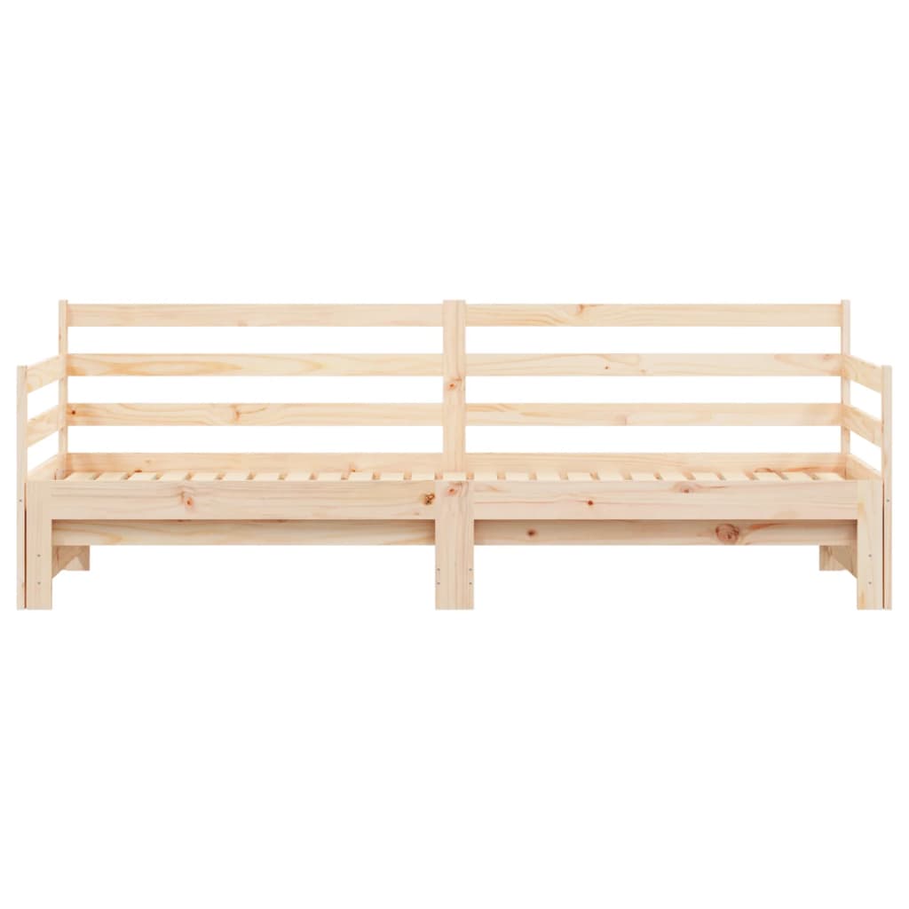 Day bed and trundle bed without mattress 90x200 cm solid wood